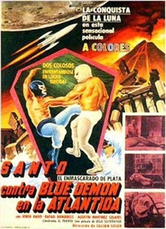 affiche du film Santo contra Blue Demon en la Atlántida