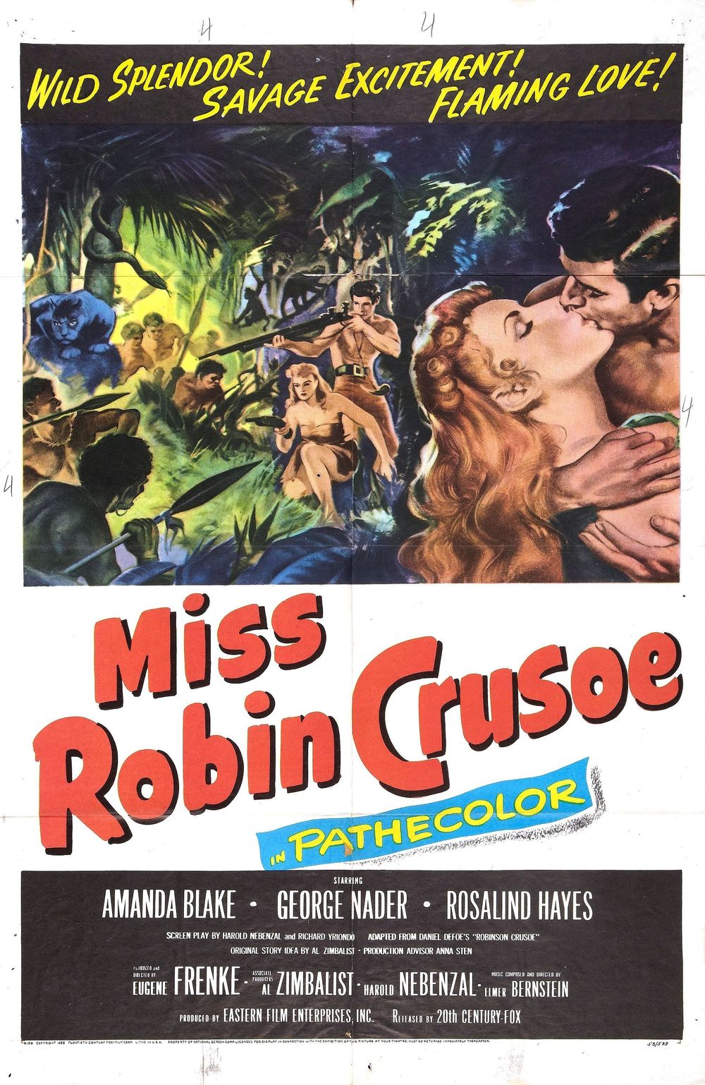 affiche du film Miss Robin Crusoe