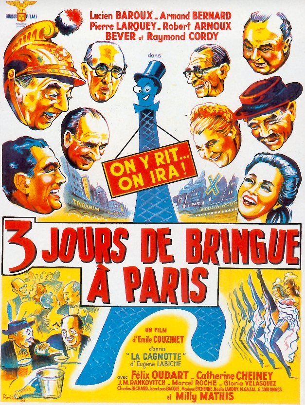 affiche du film Trois jours de bringue à Paris