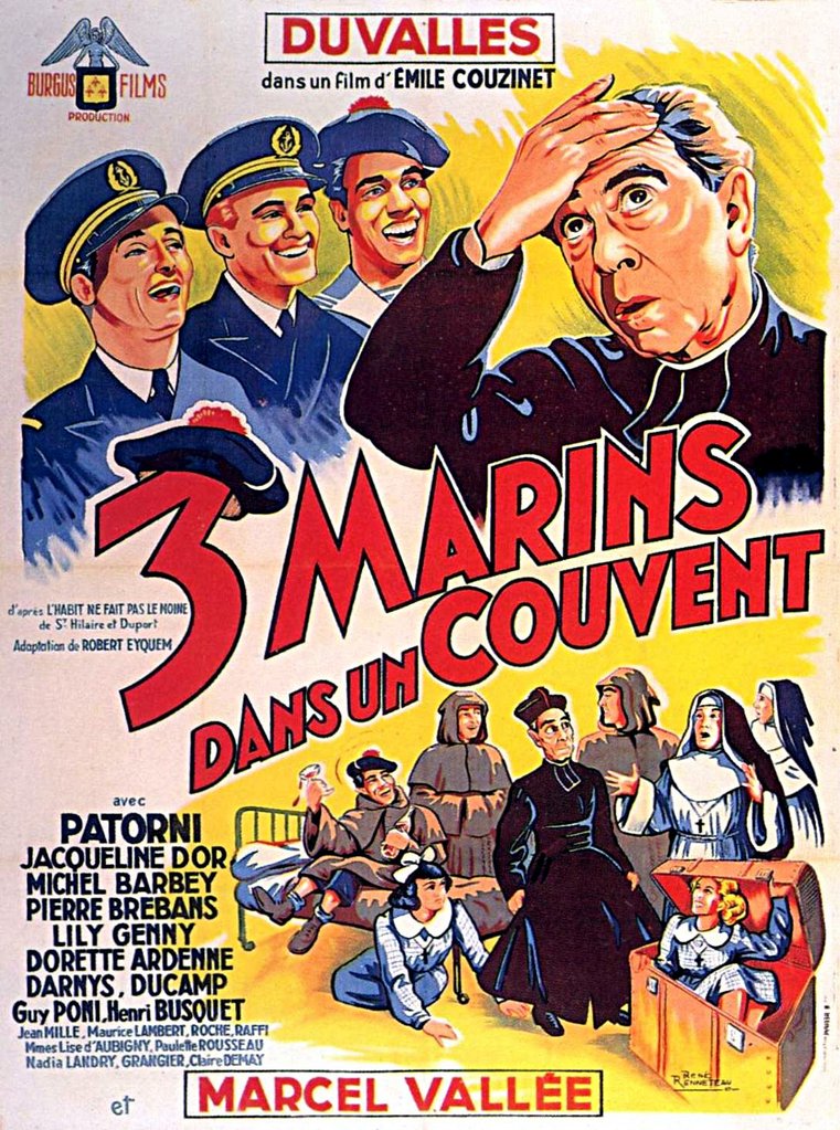 affiche du film Trois marins dans un couvent