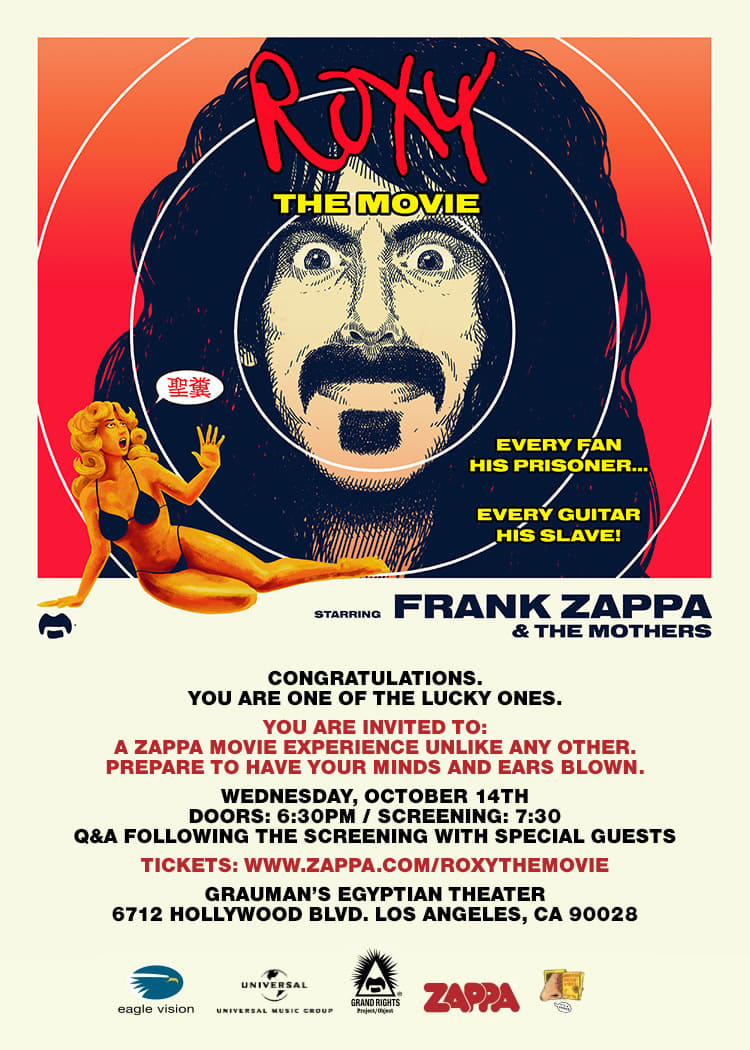 affiche du film Frank Zappa: Roxy, The Movie