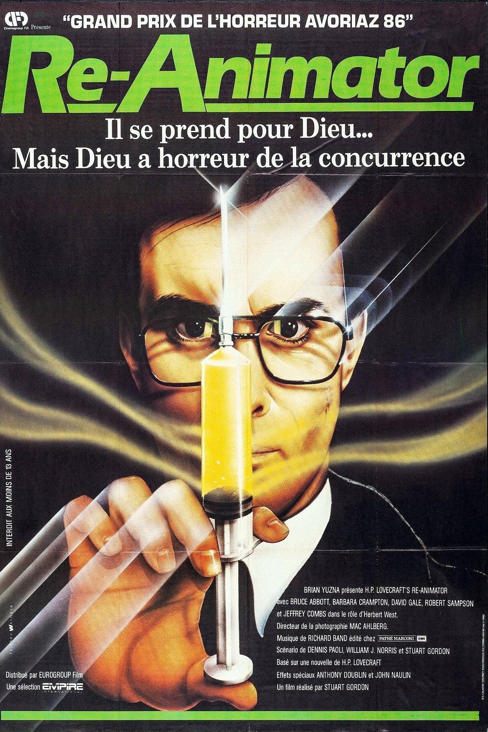 affiche du film Re-Animator