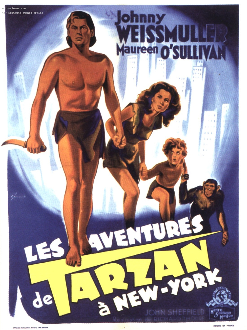 affiche du film Les aventures de Tarzan à New-York