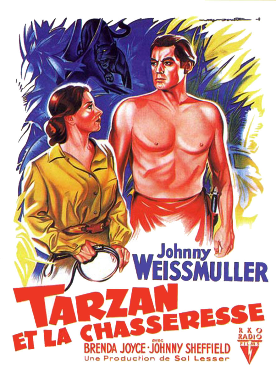 affiche du film Tarzan et la chasseresse