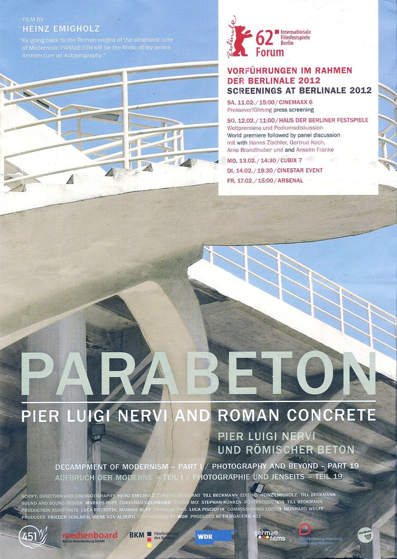 affiche du film Parabeton: Pier Luigi Nervi und Römischer Beton