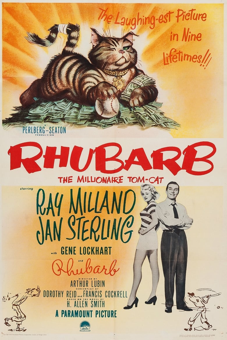 affiche du film Rhubarb, le chat millionnaire