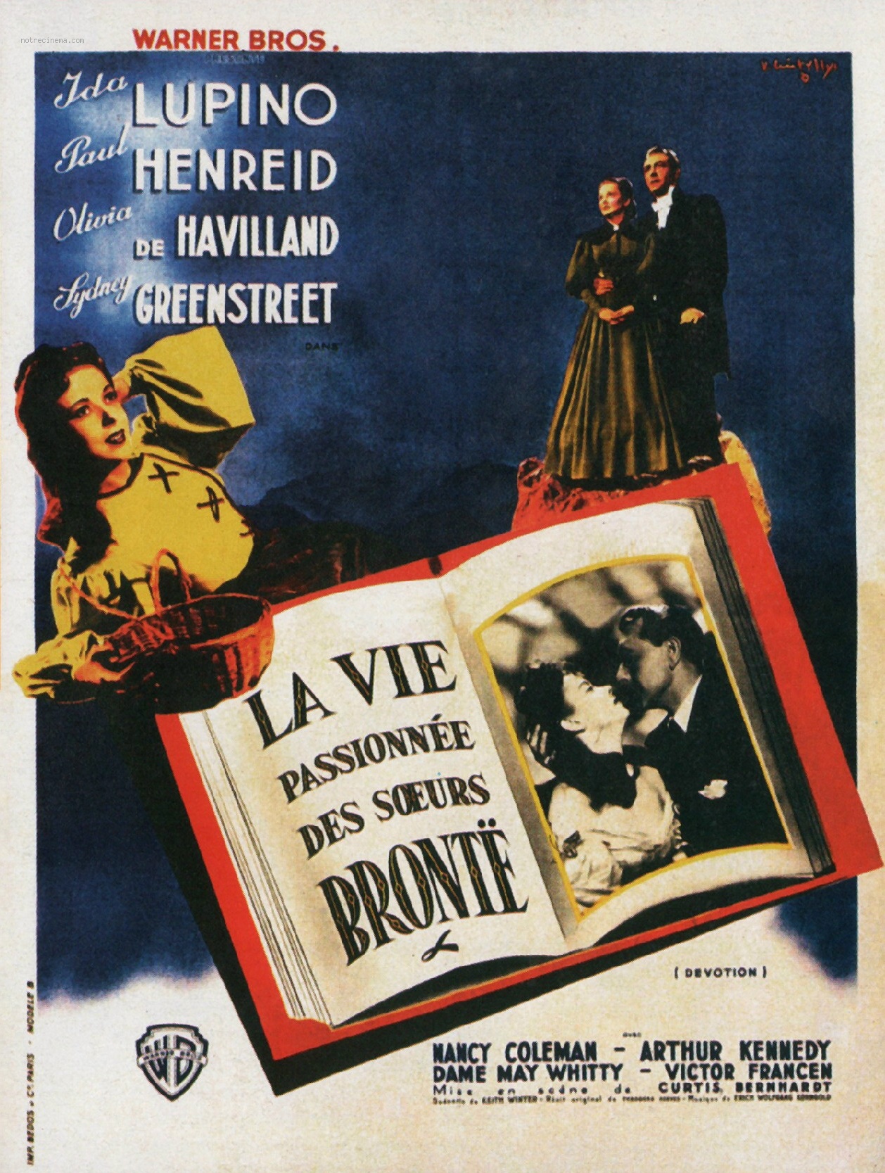 affiche du film La vie passionnée des sœurs Brontë