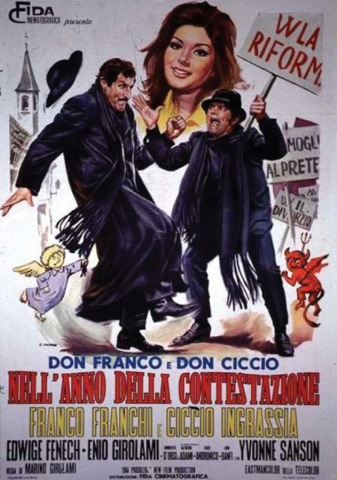 affiche du film Don Franco e Don Ciccio nell'anno della contestazione