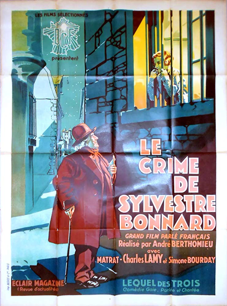 affiche du film Le crime de Sylvestre Bonnard