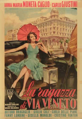 affiche du film La ragazza di via Veneto