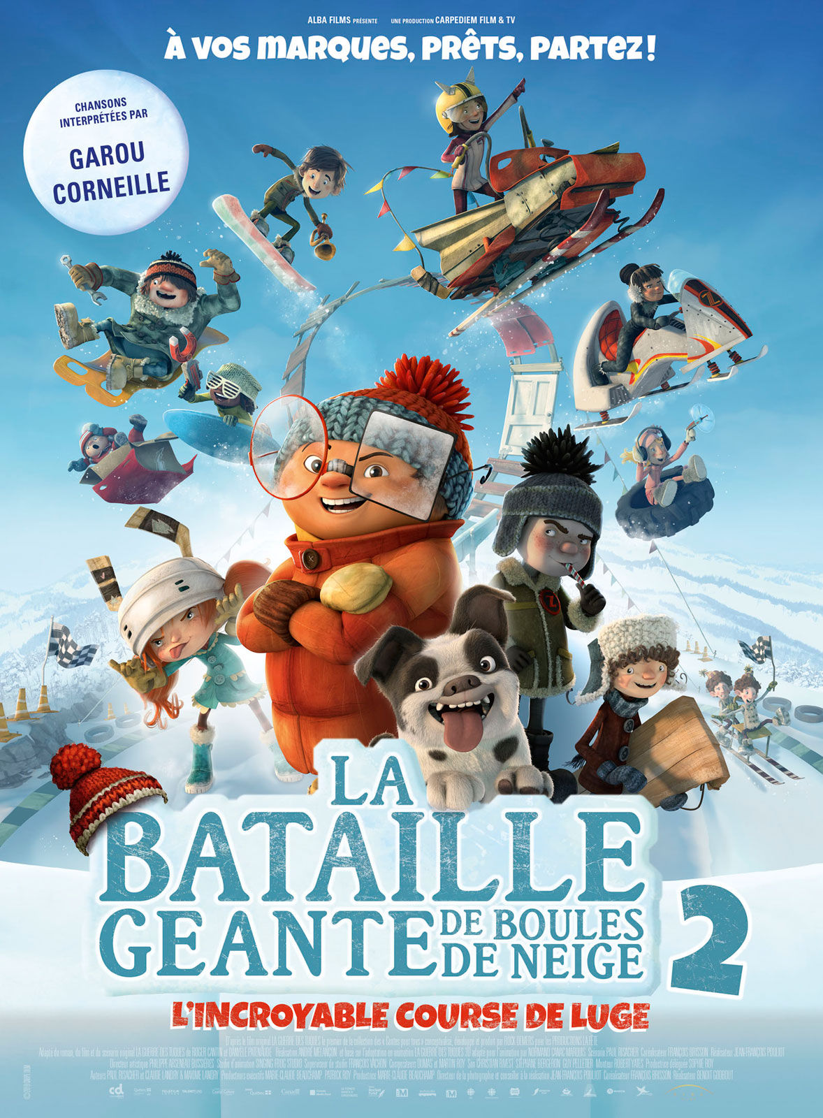 affiche du film La Bataille géante de boules de neige 2, l'incroyable course de luge