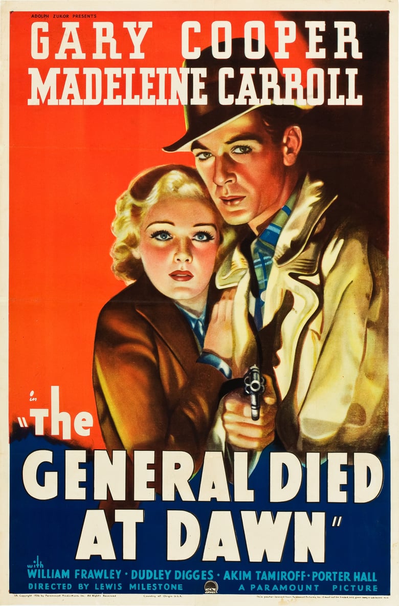 affiche du film Le général est mort à l'aube