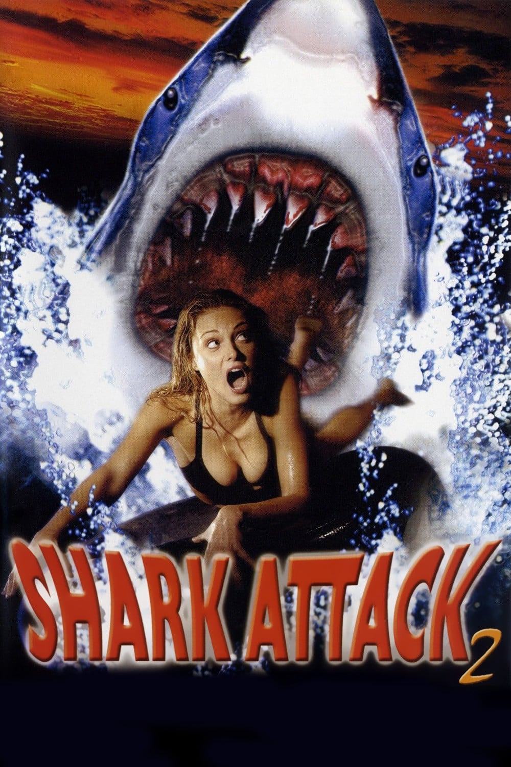 affiche du film L'attaque des requins tueurs 2