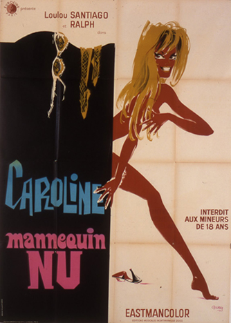affiche du film Caroline, mannequin nu