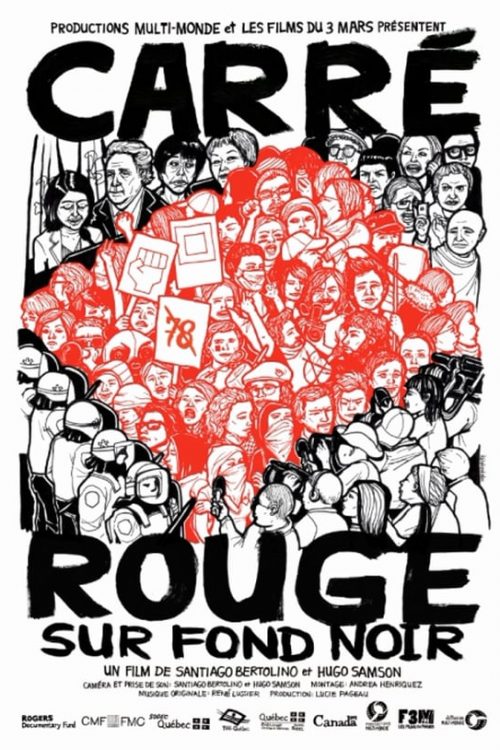 affiche du film Carré rouge sur fond noir