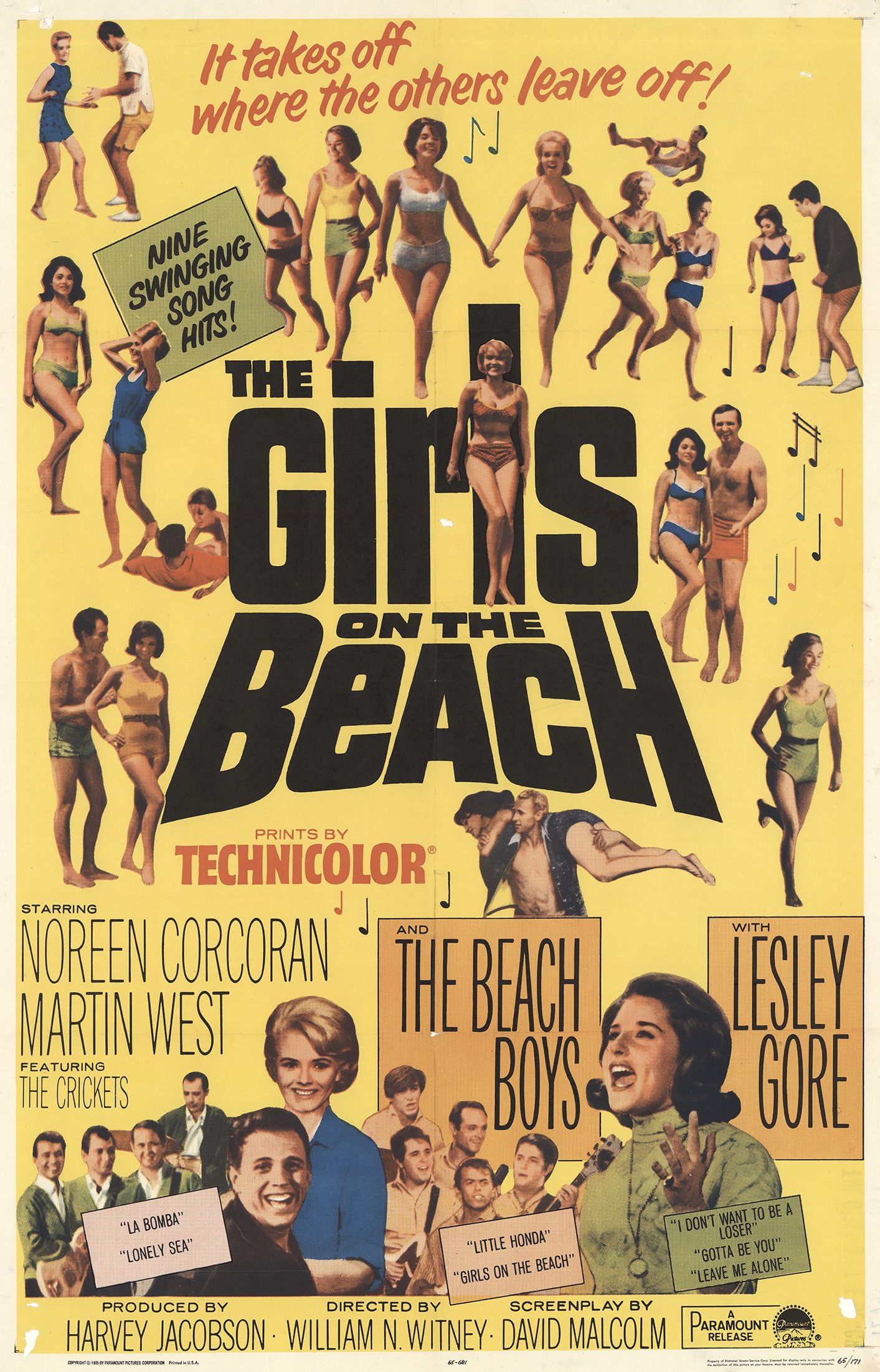 affiche du film The Girls on the Beach