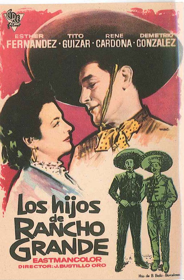 affiche du film Los hijos de Rancho Grande