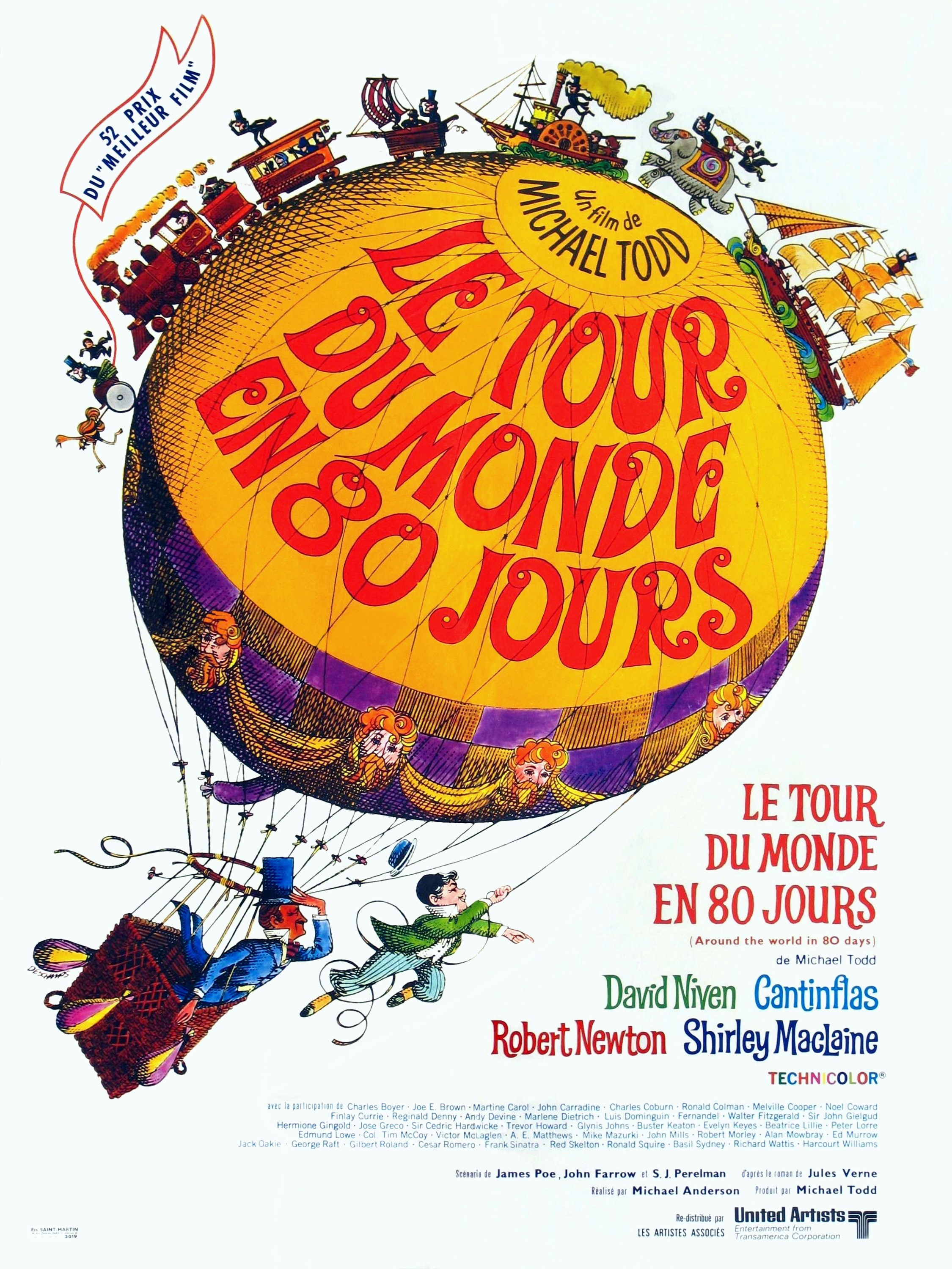 affiche du film Le tour du monde en 80 jours (1956)
