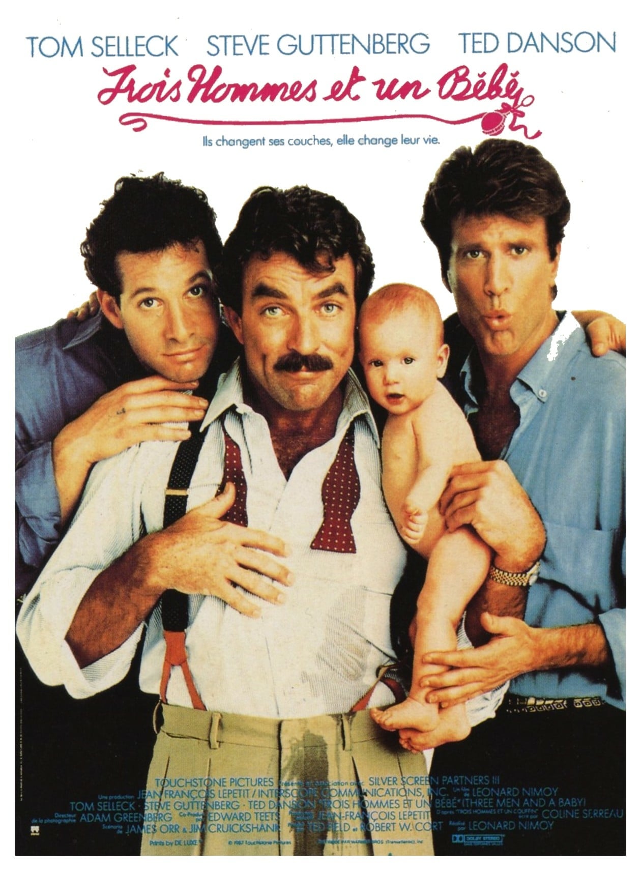 affiche du film Trois hommes et un bébé