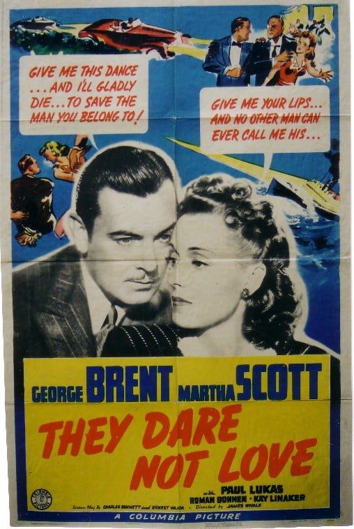 affiche du film They Dare Not Love