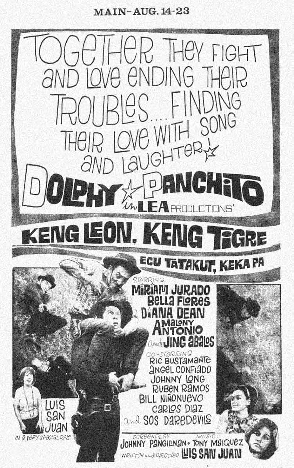affiche du film Keng Leon, Keng Tigre (Ecu Tatakut, Keka Pa)