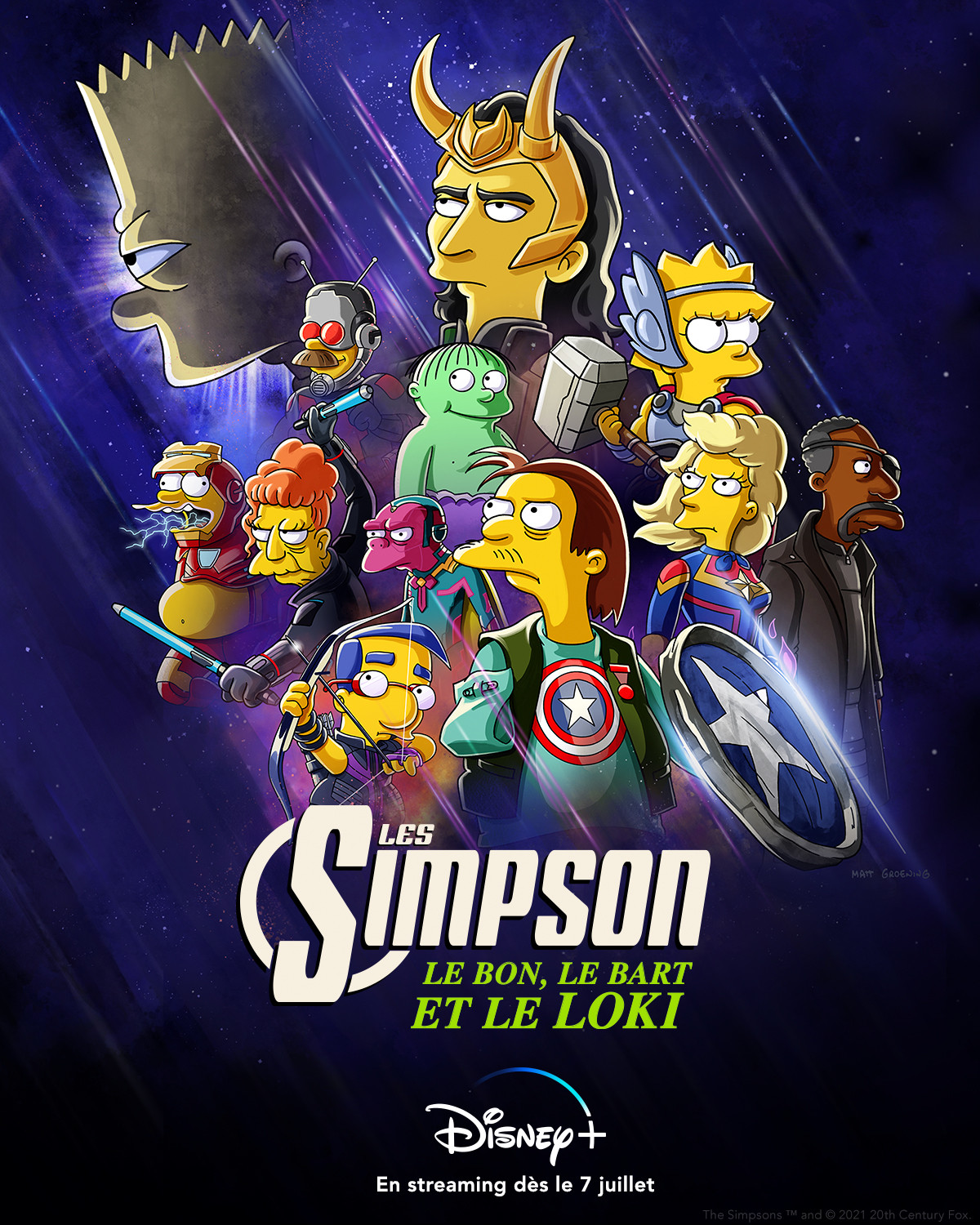 affiche du film Les Simpsons : Le Bon, le Bart et le Loki