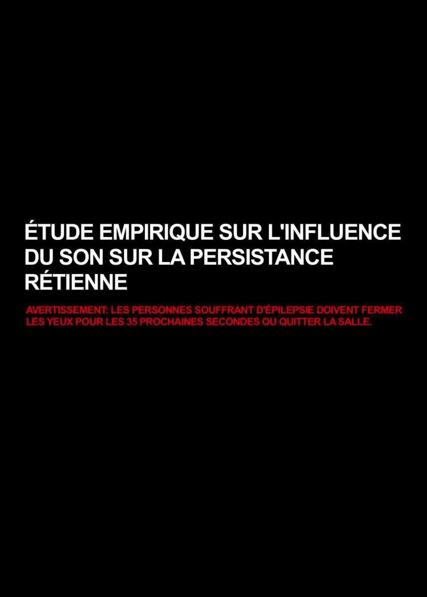 affiche du film Étude empirique sur l'influence du son sur la persistance rétinienne