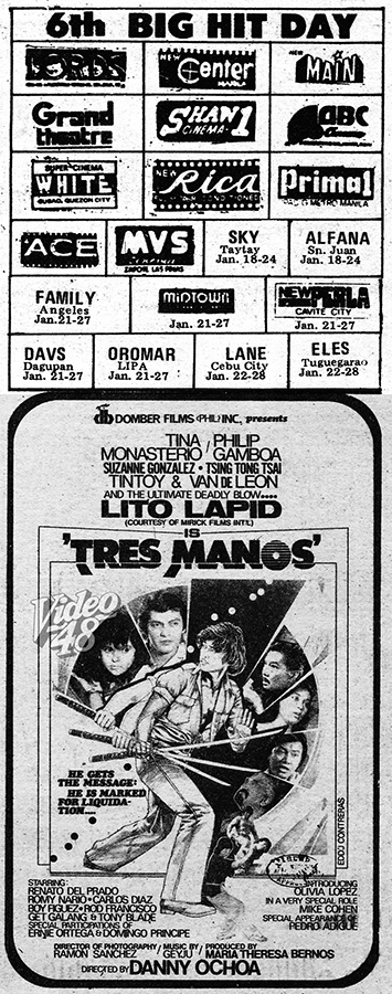 affiche du film Tres manos