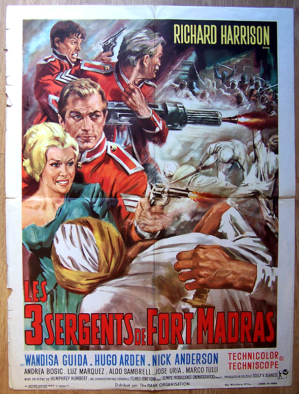 affiche du film Les Trois Sergents de Fort Madras