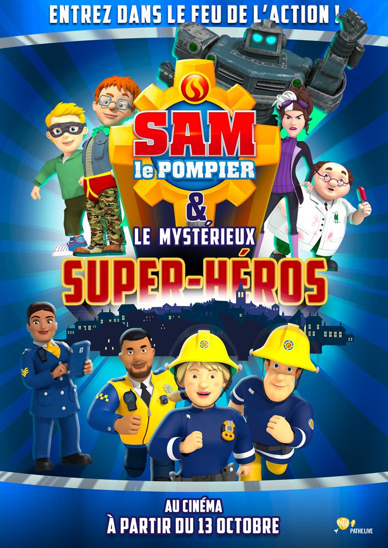 affiche du film Sam le pompier & le mystérieux Super-Héros