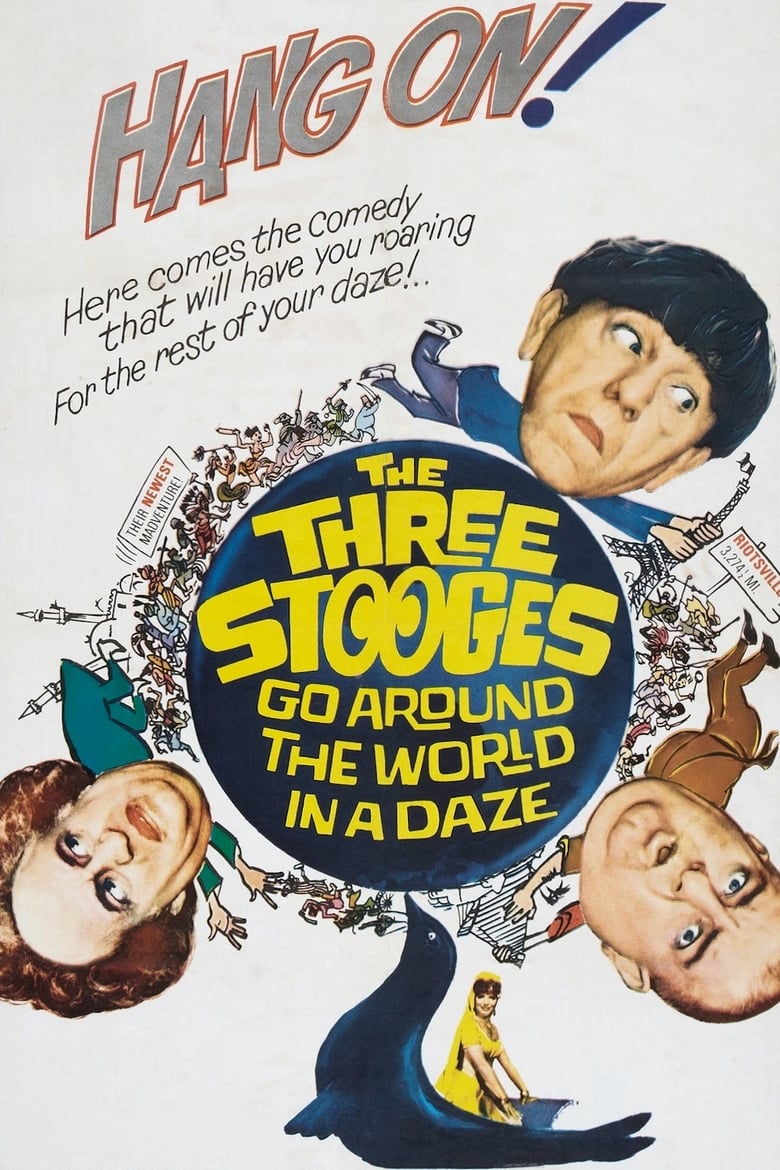 affiche du film Le tour du monde des trois Stooges