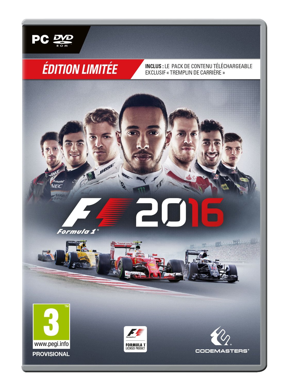 jaquette du jeu vidéo F1 2016
