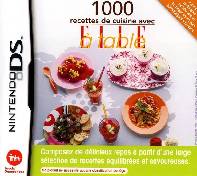 jaquette du jeu vidéo 1000 Recettes de Cuisine avec Elle à Table