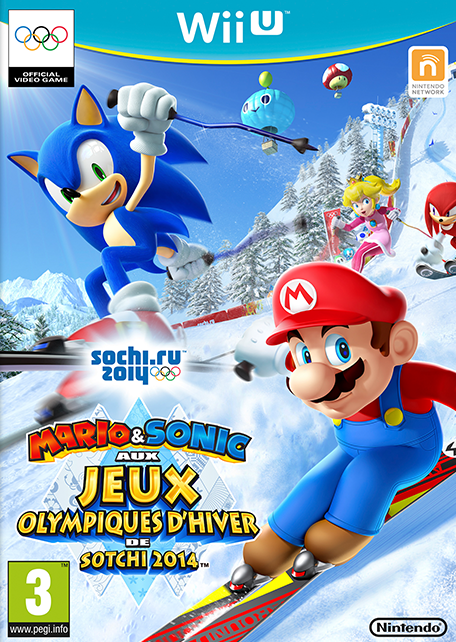 jaquette du jeu vidéo Mario et Sonic aux Jeux olympiques d'hiver de Sotchi 2014
