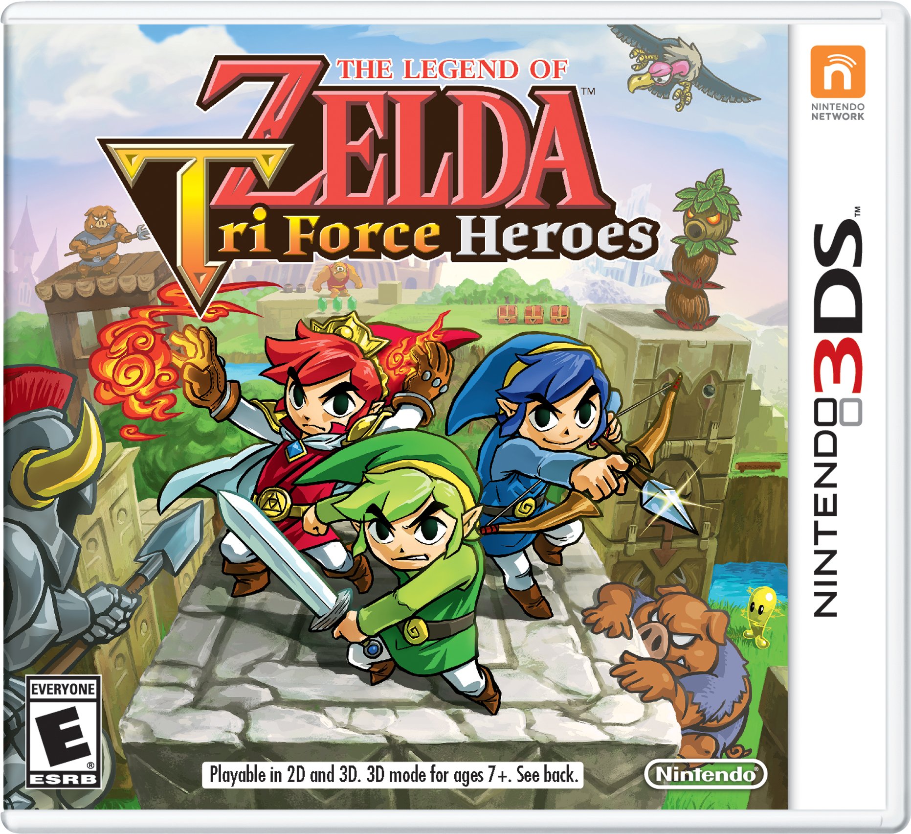 jaquette du jeu vidéo The Legend of Zelda : Tri Force Heroes