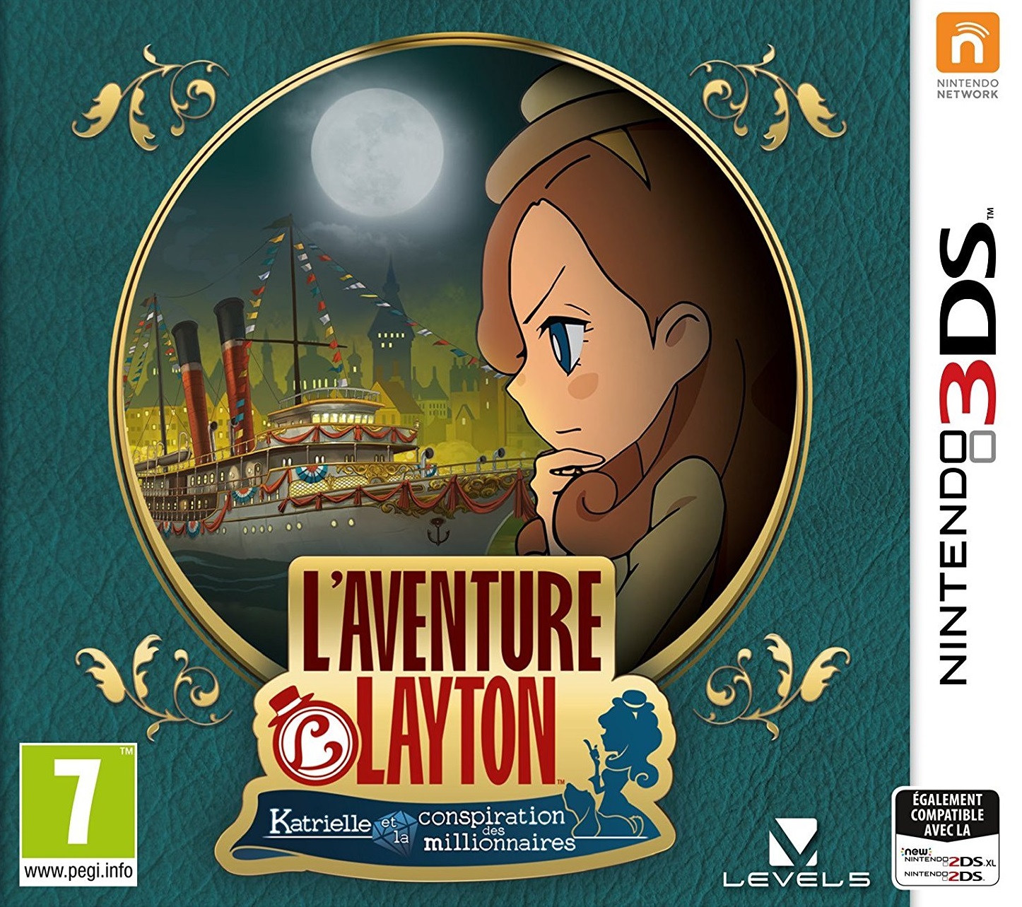 jaquette du jeu vidéo L'aventure Layton : Katrielle et la conspiration des millionnaires
