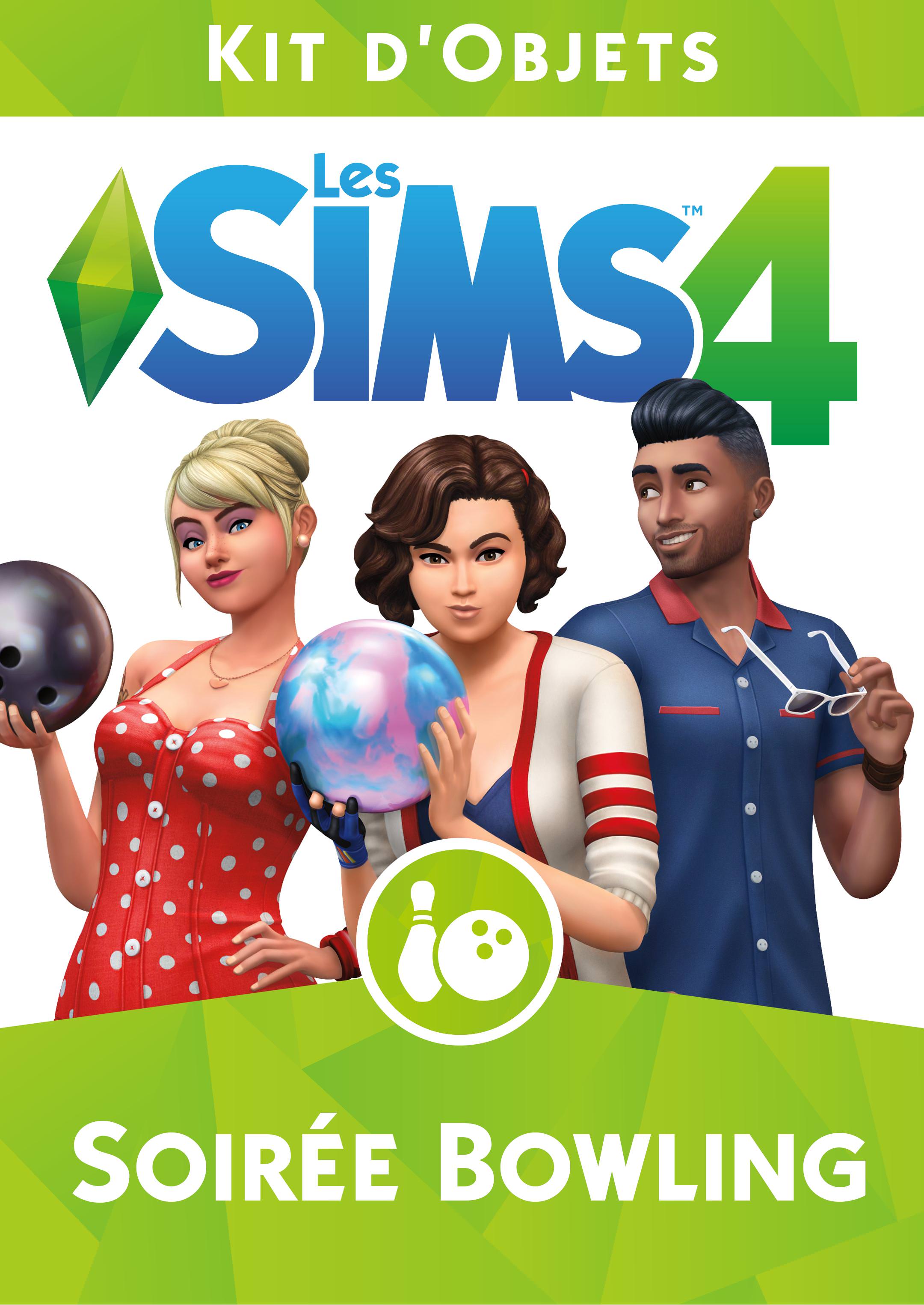 jaquette du jeu vidéo Les Sims 4 : Kit d'Objets Soirée Bowling