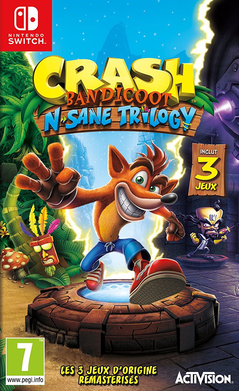jaquette du jeu vidéo Crash Bandicoot N. Sane Trilogy