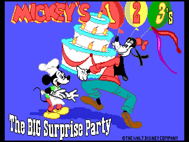 jaquette du jeu vidéo Mickey 123: L'Anniversaire Surprise