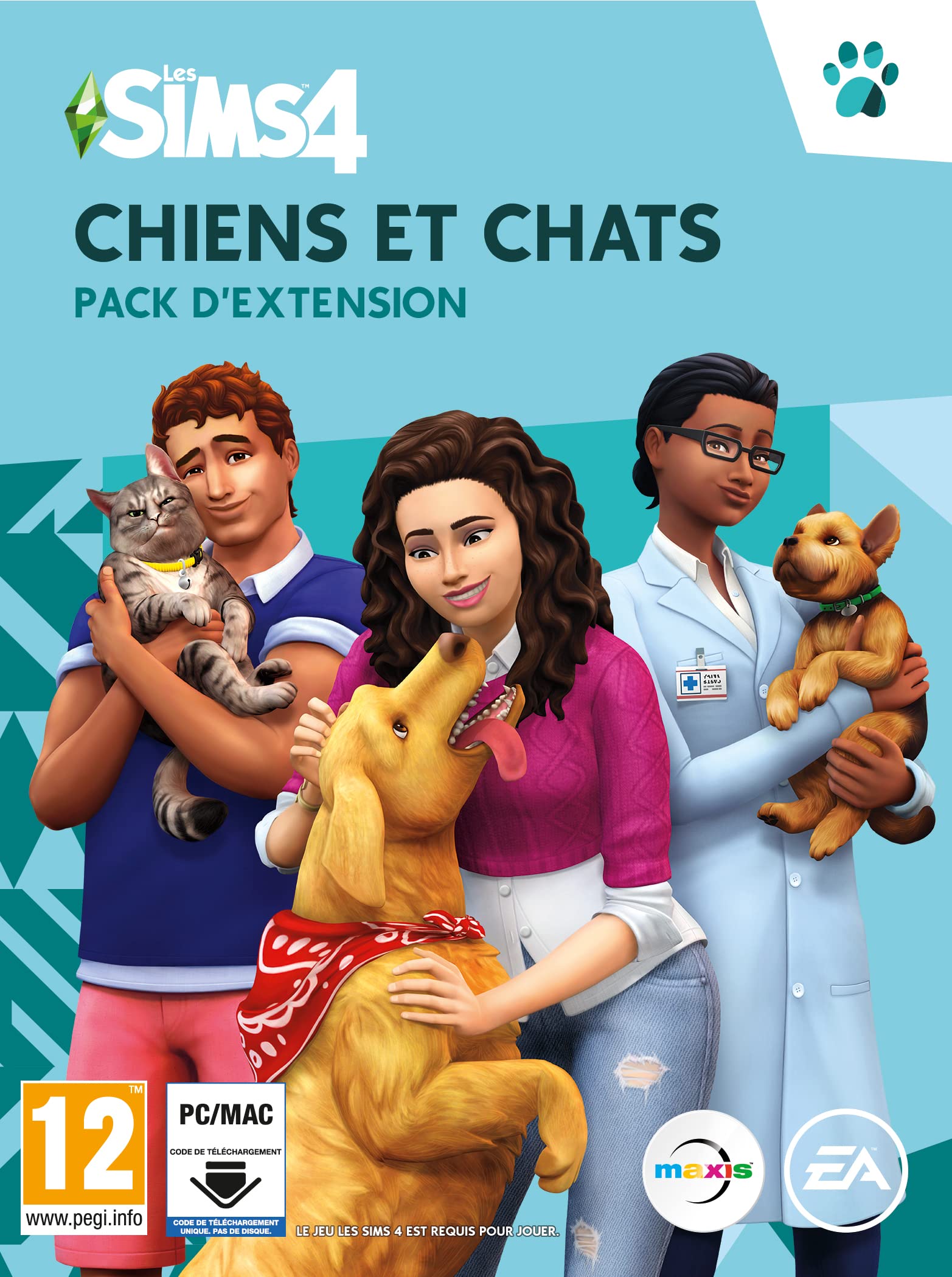 jaquette du jeu vidéo Les Sims 4 : Chiens et Chats