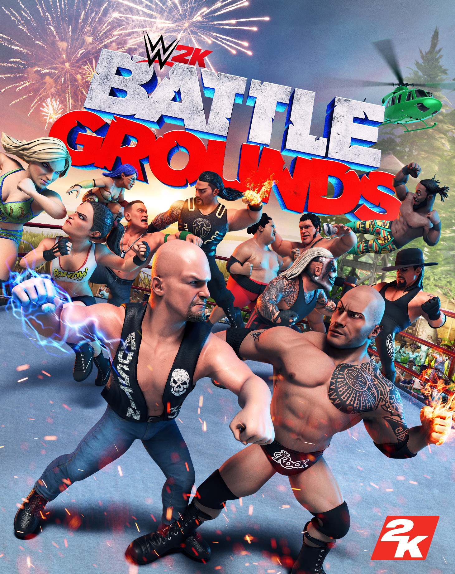 jaquette du jeu vidéo WWE 2K Battlegrounds