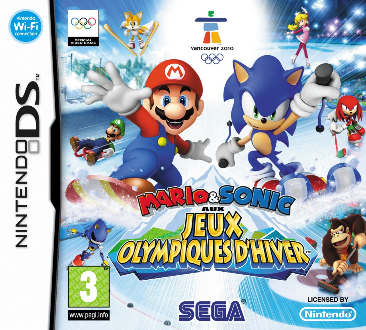 jaquette du jeu vidéo Mario & Sonic aux Jeux Olympiques d'Hiver