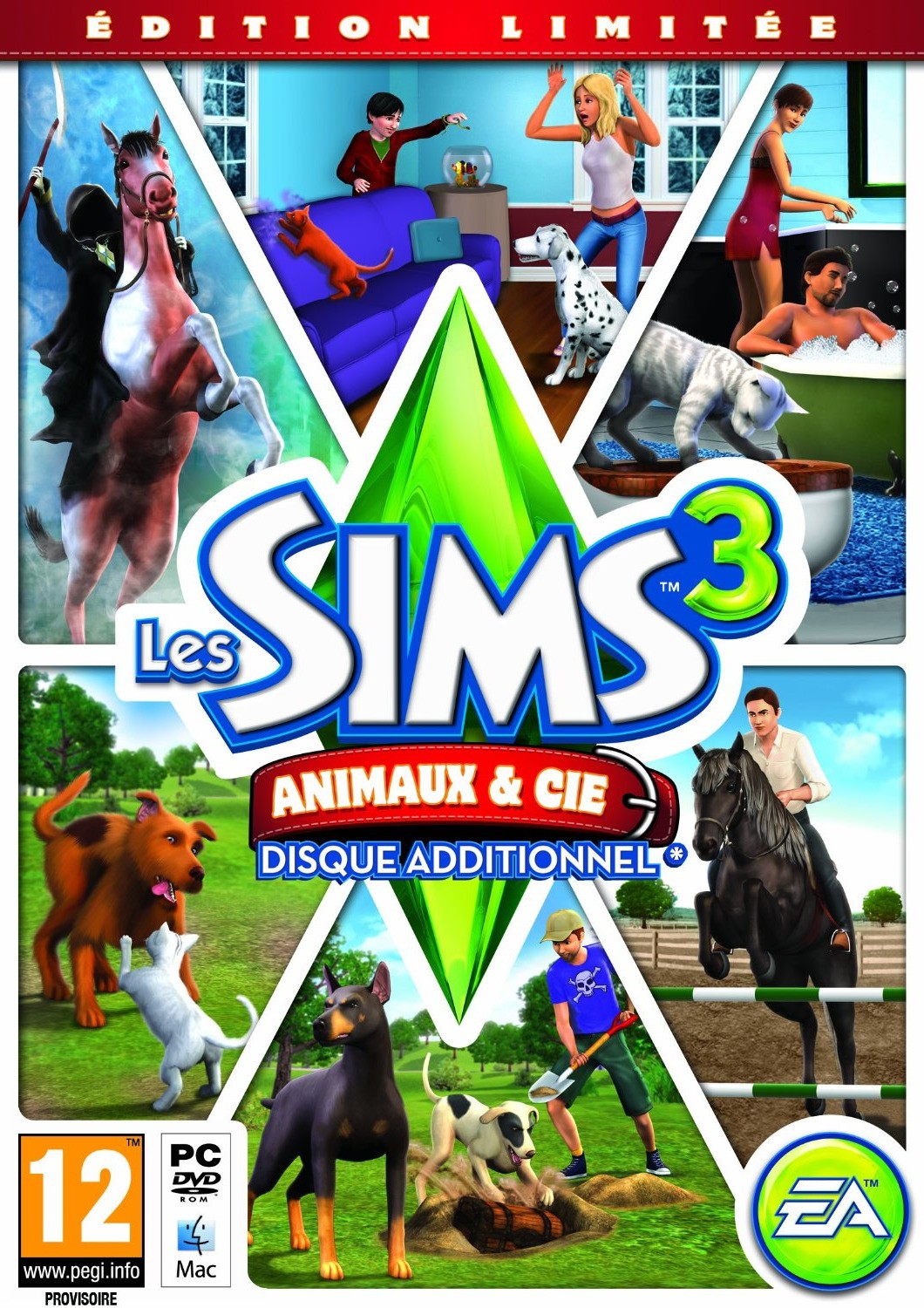 jaquette du jeu vidéo Les Sims 3 : Animaux & Cie