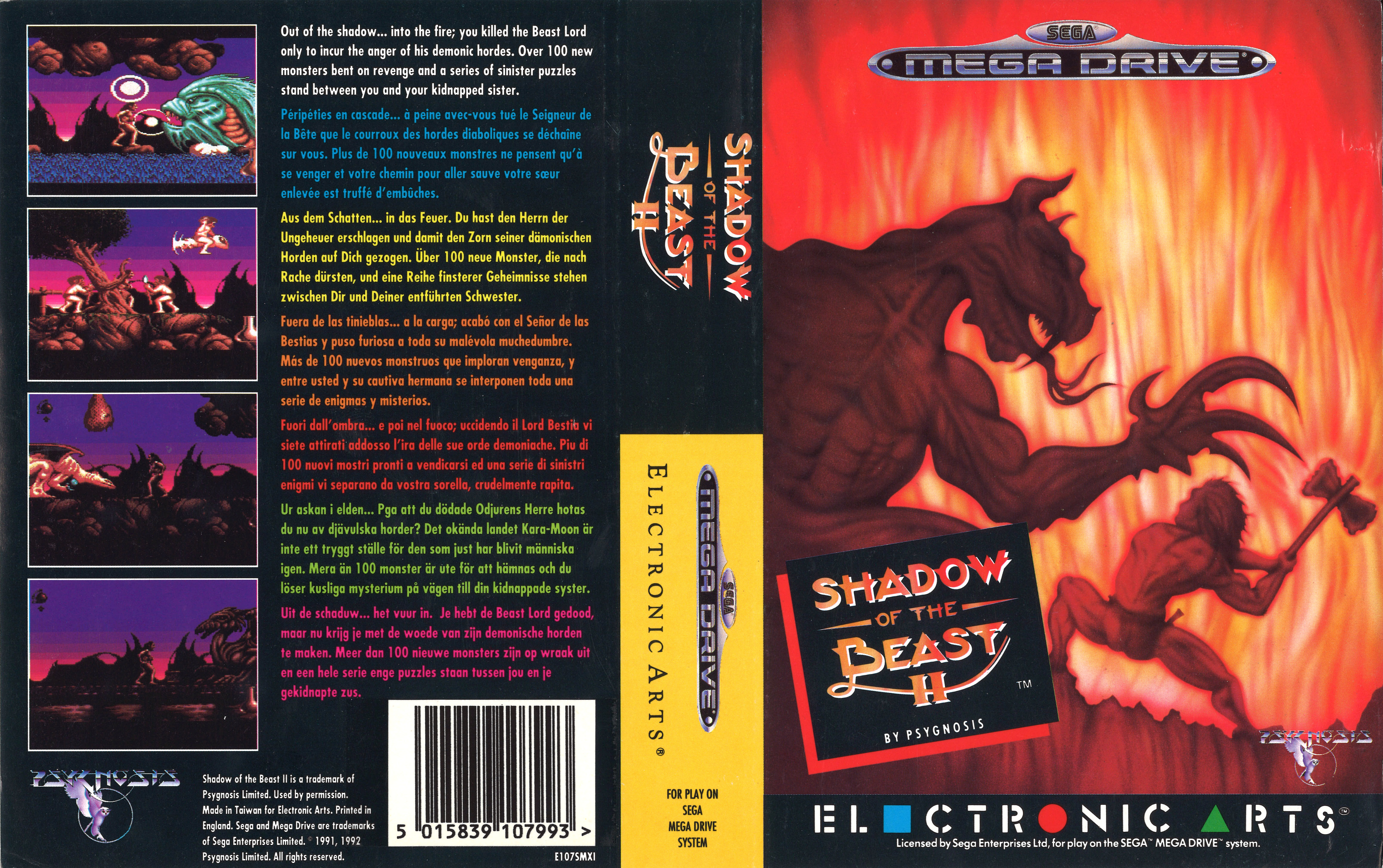 jaquette du jeu vidéo Shadow of the Beast II
