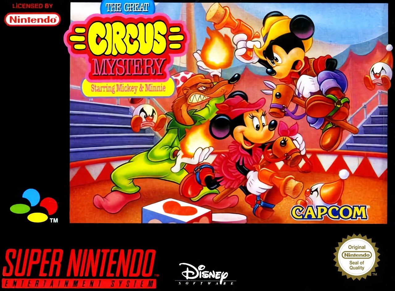 jaquette du jeu vidéo The Great Circus Mystery starring Mickey & Minnie Mouse