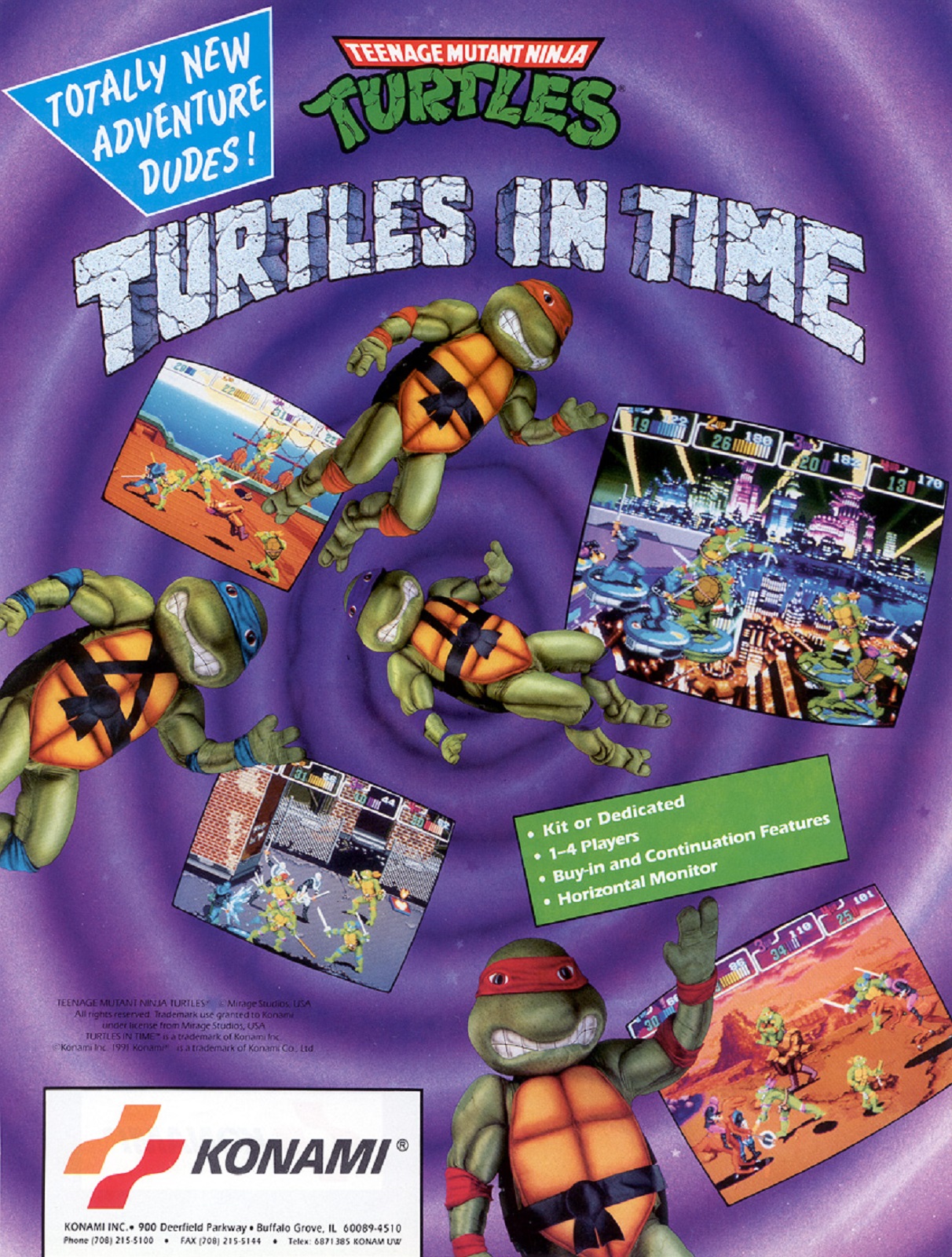 jaquette du jeu vidéo Teenage Mutant Hero Turtles: Turtles in Time