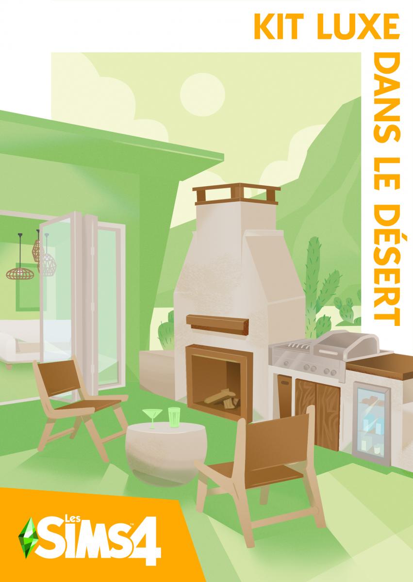 jaquette du jeu vidéo Les Sims 4 : Kit Luxe Dans Le Désert