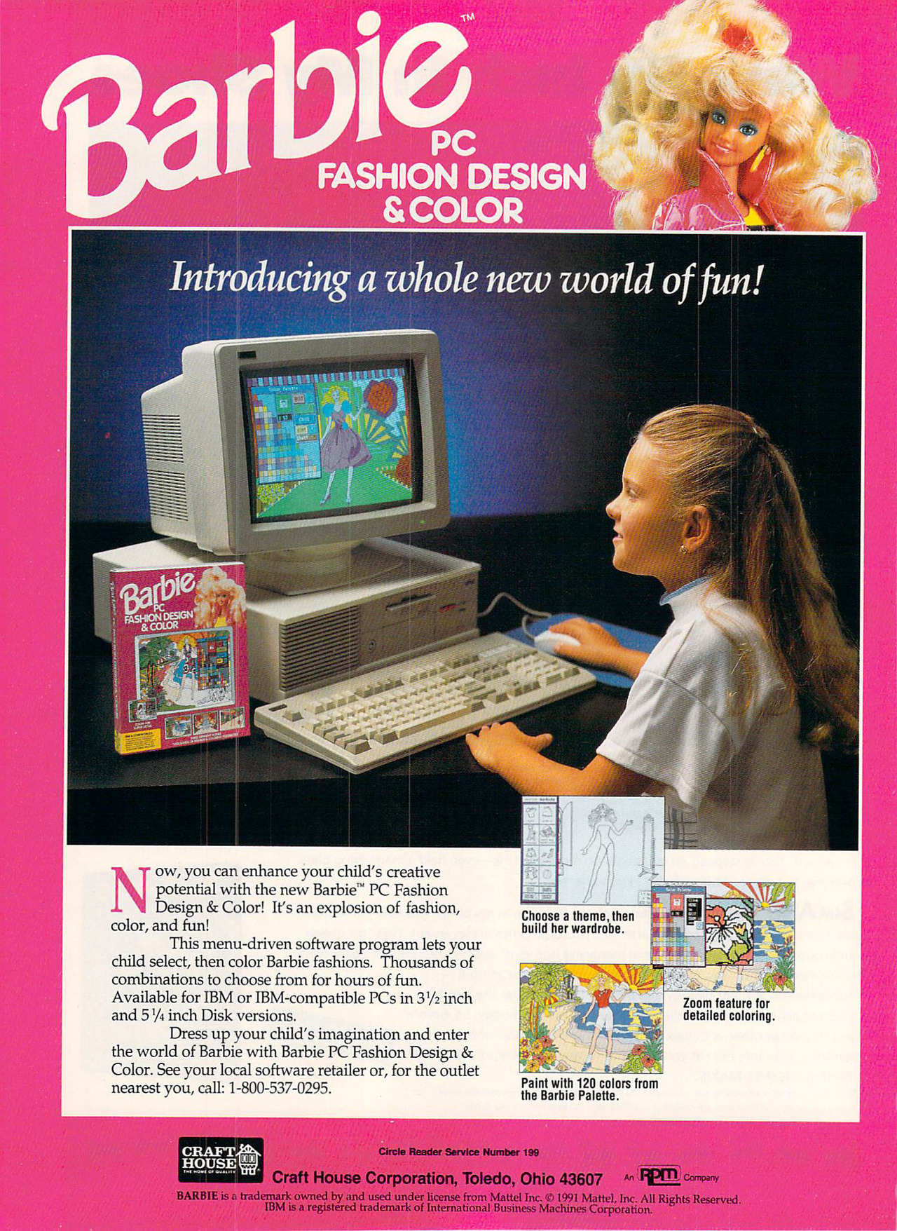 jaquette du jeu vidéo Barbie PC Fashion Design & Color
