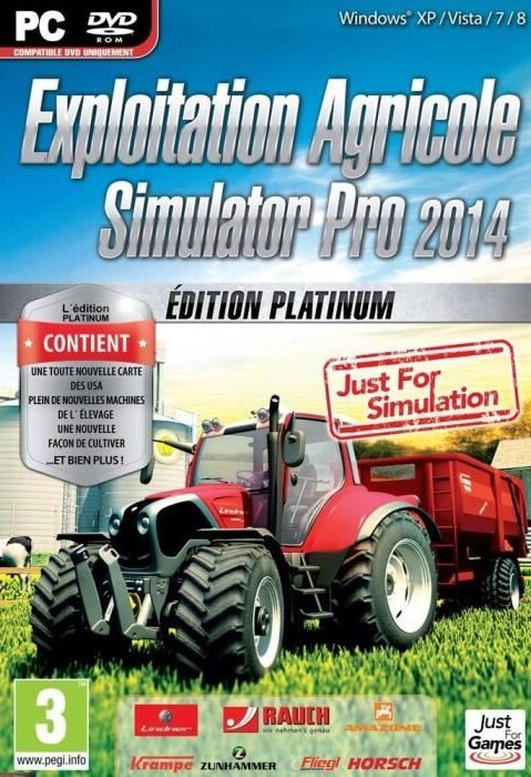 jaquette du jeu vidéo Exploitation Agricole Pro Simulator 2014 - Edition Platinium