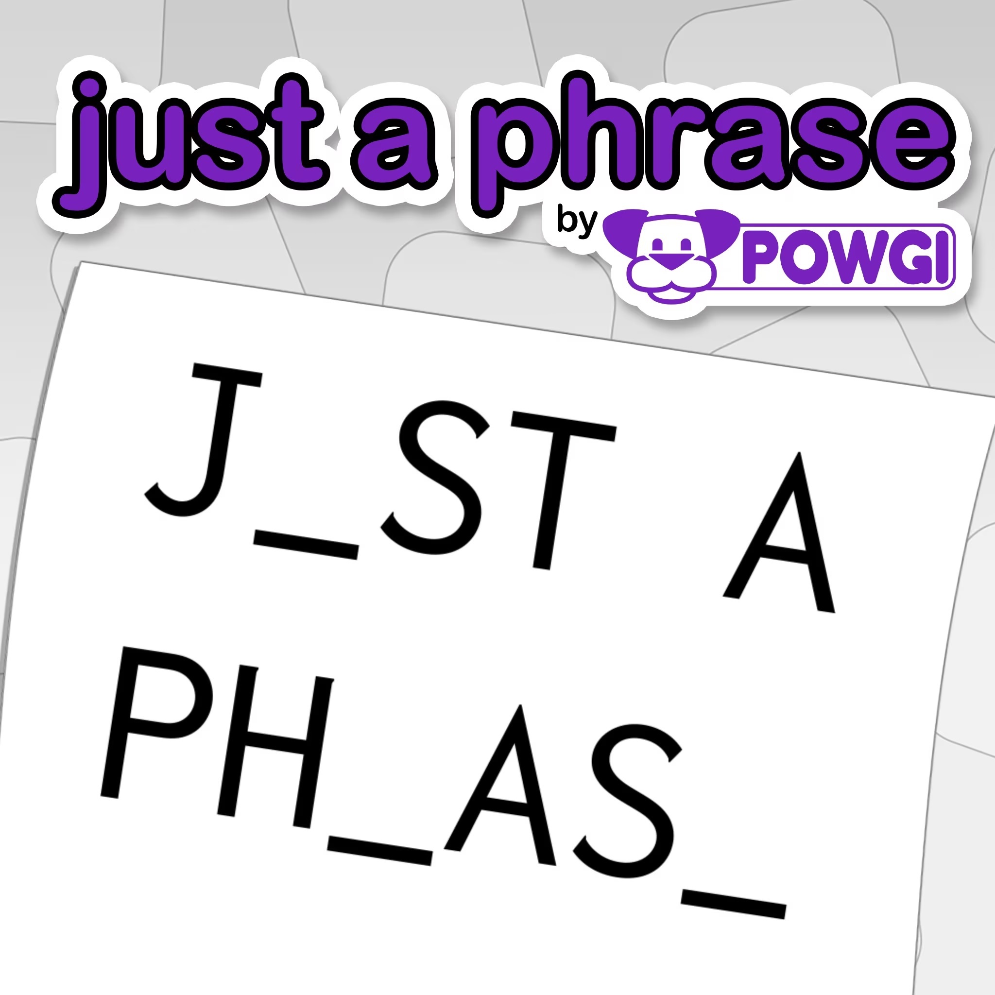 jaquette du jeu vidéo Just a Phrase by POWGI